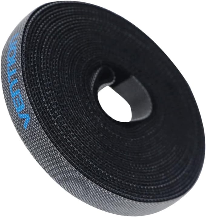Verlengkabel 5m - Zwart, Nylon, 1 stuk