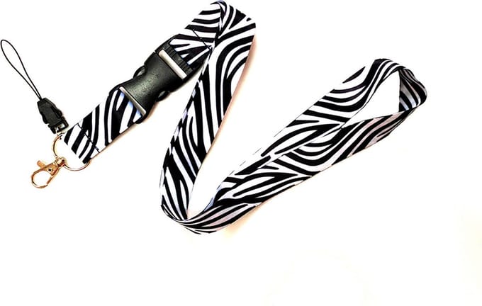 DW4Trading Sleutelkoord Zebra - Sleutelhanger - Keycord - Lanyard - Lengte 55 cm