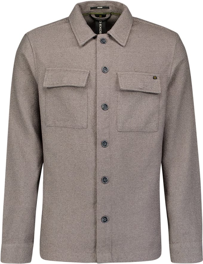 No Excess Overshirt Full Button Stretch Grey Größe: M | Casual hemden Outlet | Herren | Grau
