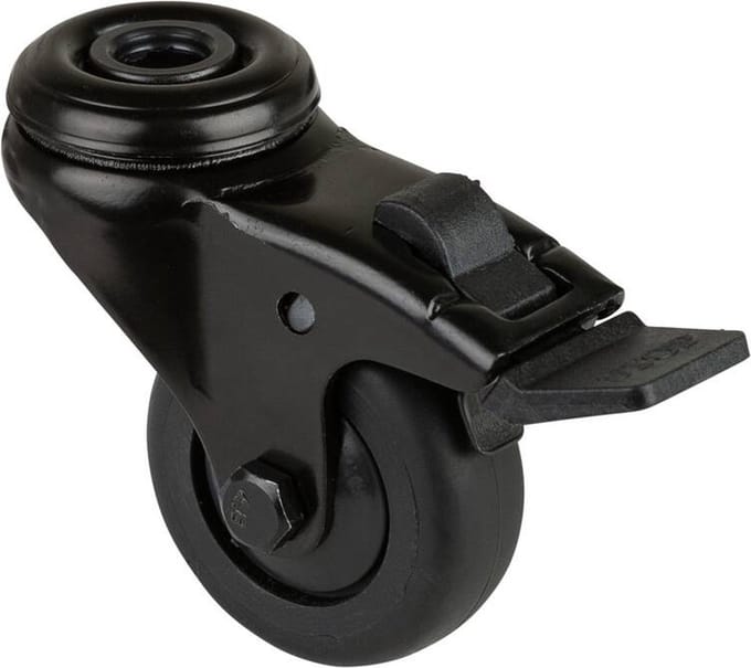 Zwenkwiel w.vast D.50mm Trgf.50kg w.Festst.
