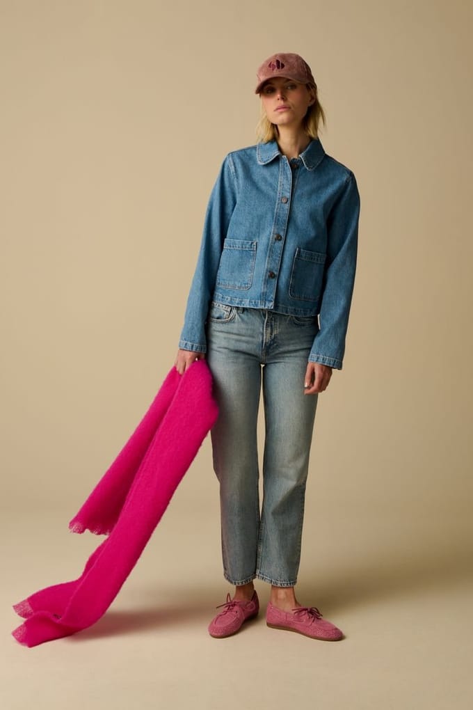 Sissy-Boy - Blauwe cropped mid waist straight leg jeans