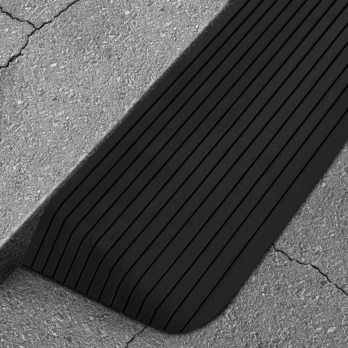 vidaXL - Drempelhulp - 110x41x5 - cm - rubber