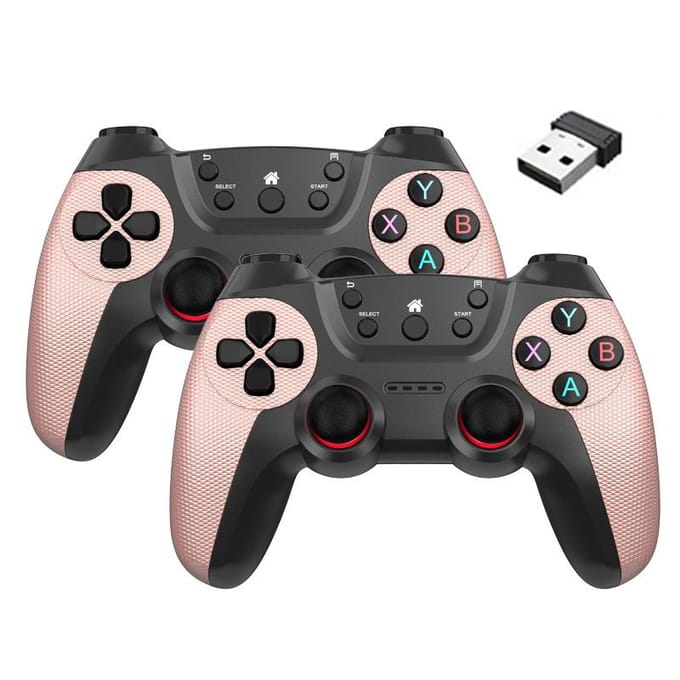 VAORLO Draadloze verdubbelt game Controller Voor Linux/Android telefoon Voor Game Box Game stick PC Smart TV Box 2.4G gamepad Joystick