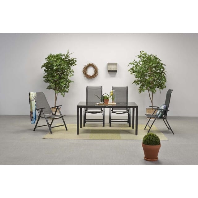 Garden Impressions Limone verstelbare fauteuil carbon black antraciet