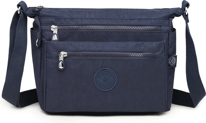 Bagwise® Schoudertas - Crossbody - Dames - 23cm x 27cm - (1238) -Donker Blauw