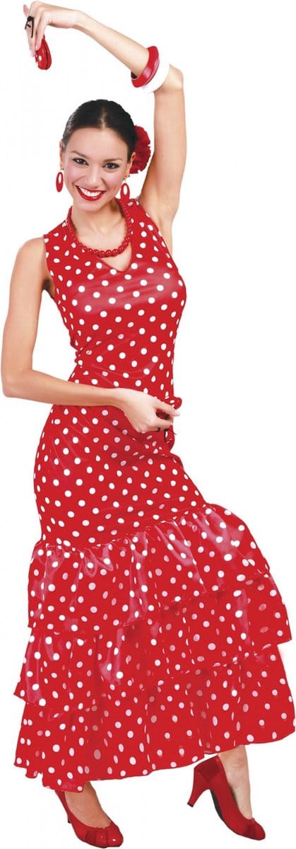 Fiestas Guirca Verkleedjurk Flamenco Dames Polyester Rood Mt M
