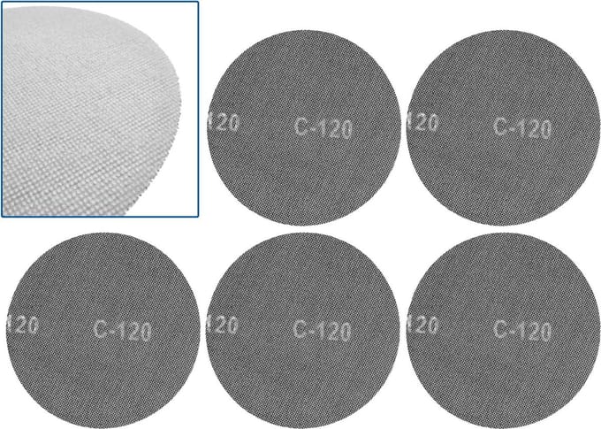 GEKO Schuurgaas 225mm - P120 Korrel - klittenband Bevestiging - Set van 5