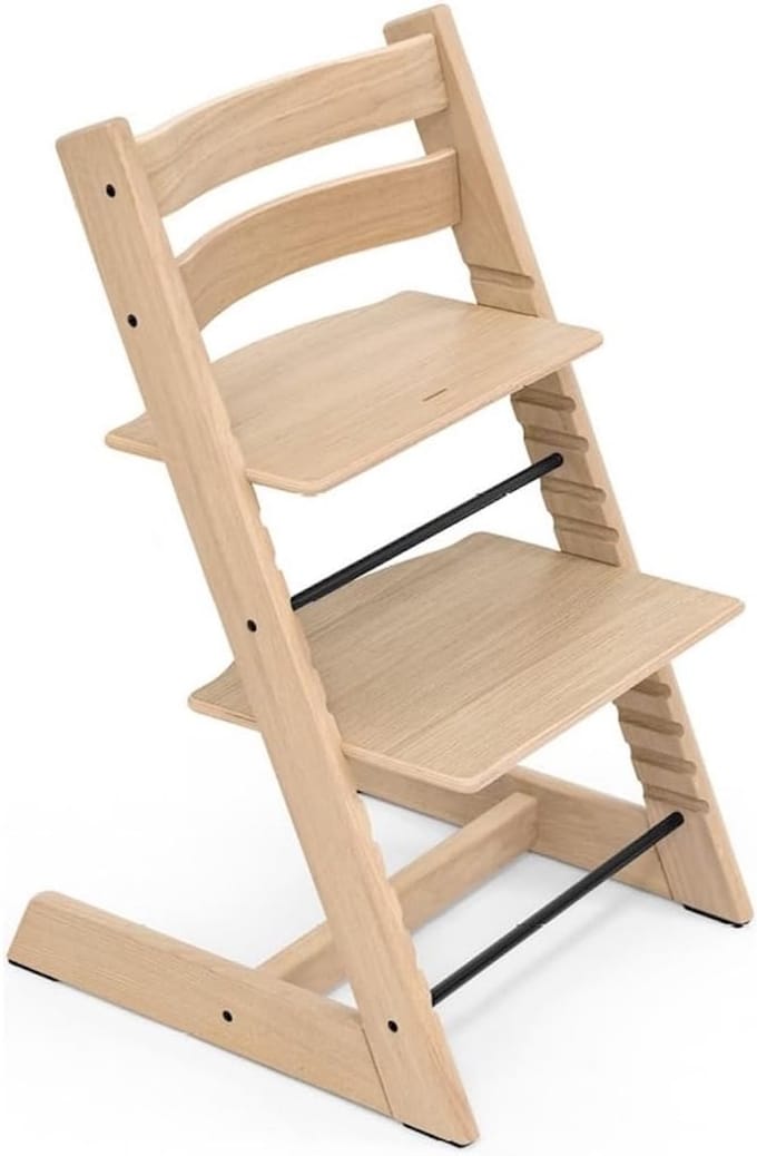 Kinderstoel - Baby eetstoel - Samen eten - Groei mee met uw kind - 78.5 cm hoog - Naturel