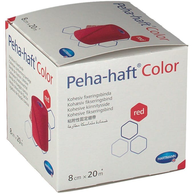 Hartmann Peha-haft Color | Fixatiezwachtel | Latexvrij | Rood