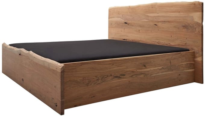 MASSIVMOEBEL24.DE bed PURE ACACIA #301 blank massief hout 140 x 200 cm