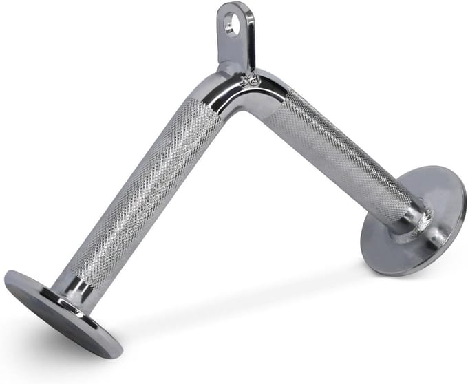 Kabel Machine Attachment - V Bar Rechte Bar - Kracht Training - Universeel Ontwerp - 400 kg - Chroom