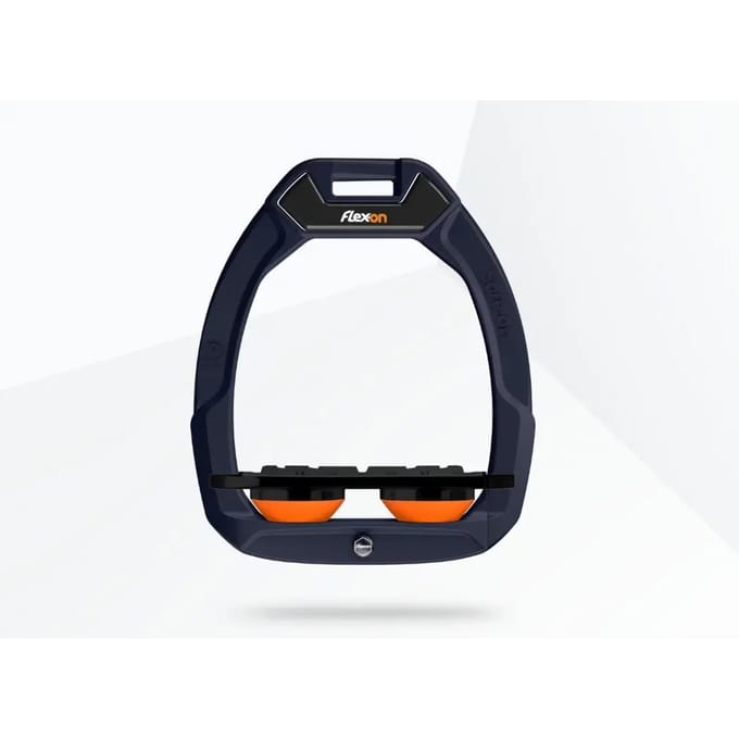Veilige paardrijbeugels Plat Grip Groen/Zwart/Oranje Flex-On Safe-On