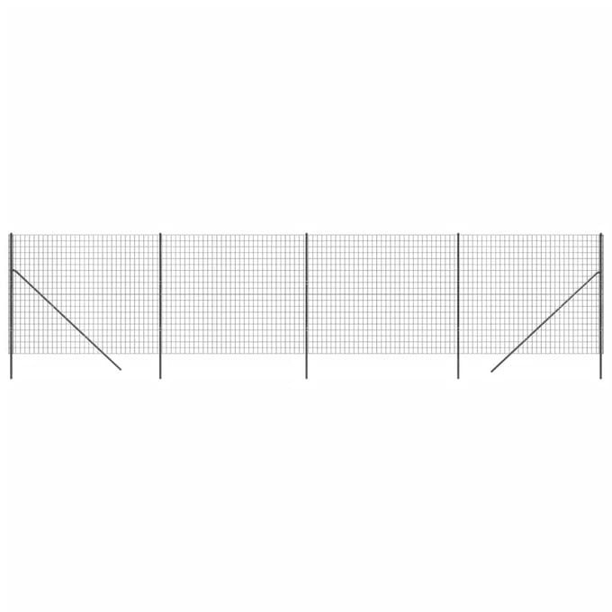 vidaXL - Draadgaashek - 1,4x10 - m - gegalvaniseerd - staal - antracietkleurig