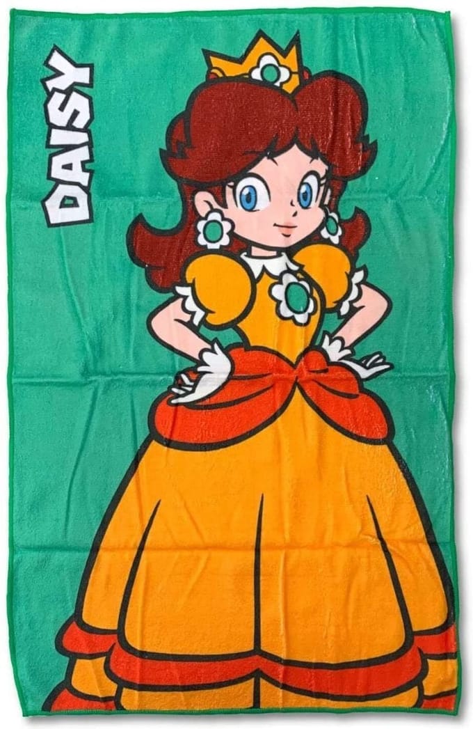 Strandlaken Nintendo Super Mario Prinses Daisy - Groen / Multicolor - Handdoek - 50 cm x 80 cm