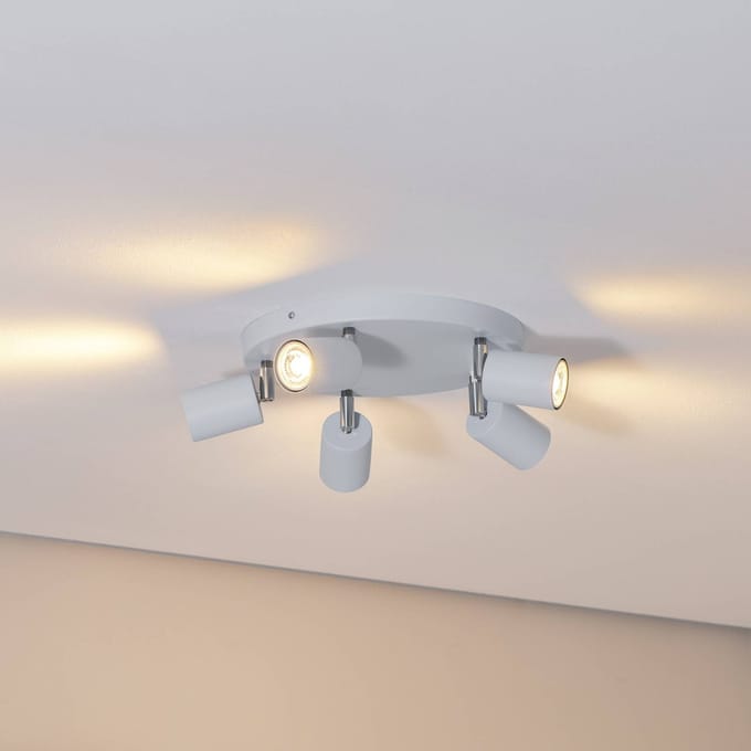 Luminex Plafondspot Fun, lichtblauw, Ø 30 cm, verstelbaar, GU10