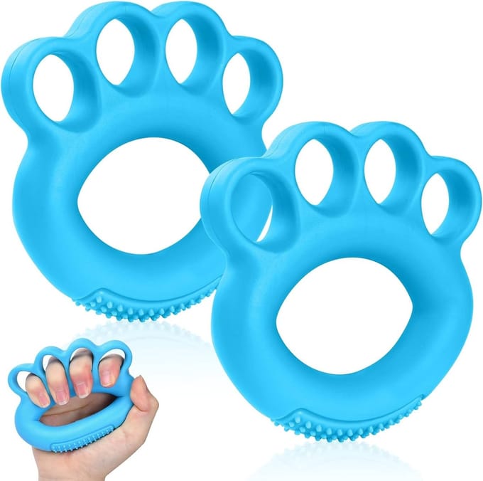 Silicone Hand Trainer Set van 2 - 4-Finger Grip Versterker voor Krachttraining en Stressverlichting