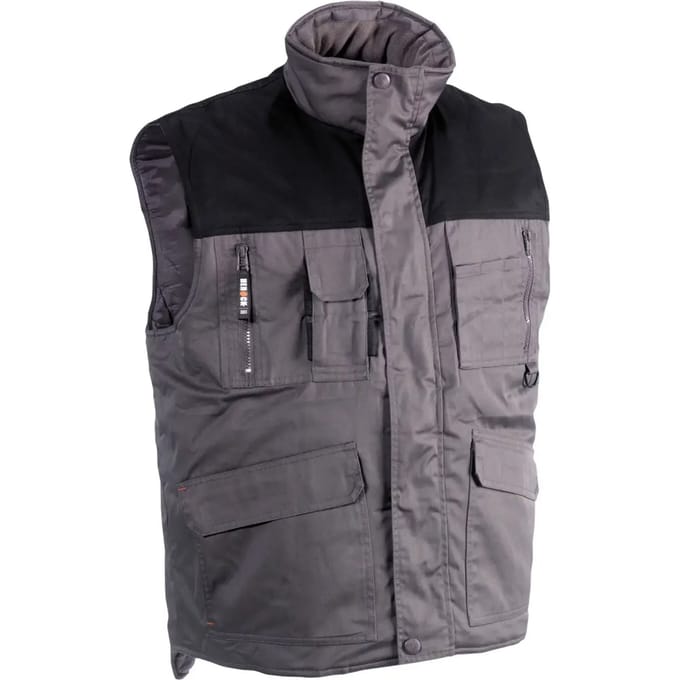 Herock Donar bodywarmer Lange rug (0902) - Grijs | Zwart - M