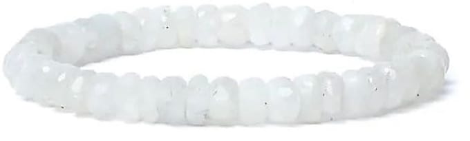 Armband regenboog maansteen facet AA kwaliteit elastisch