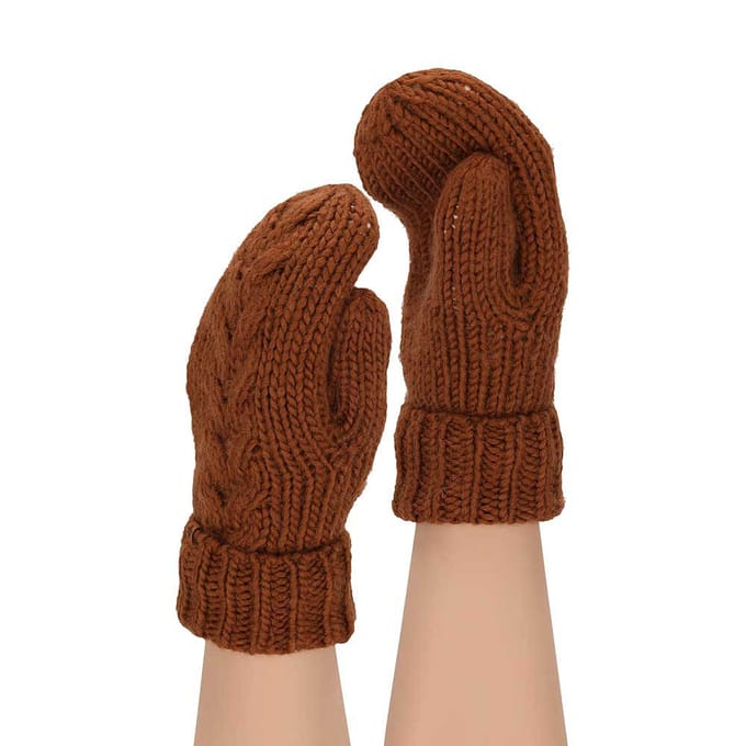 Sarlini - Ski handschoenen dames - Fashion - Midden Bruin - One Size