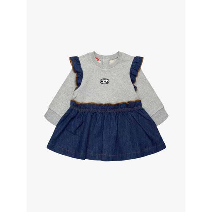 Diesel Meisjes jurk dimbob grey melange