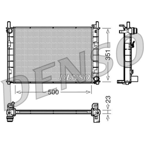 Radiator, motorkoeling DENSO DRM10045