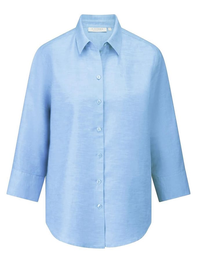 Lange blouse Van Eterna blauw