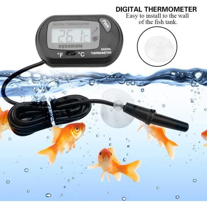 EBTOOLS Digitale Thermometer Digitale Thermometer van Temperatuurmeter voor Aquariumtank met 2 Kleuren Zwart