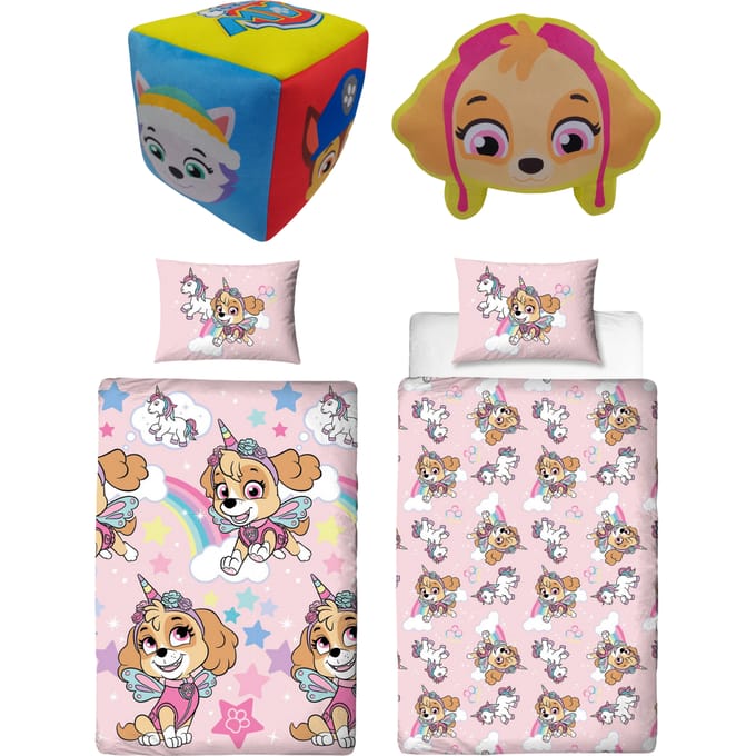 Paw Patrol slaapkamerset; dekbedovertreken kussens