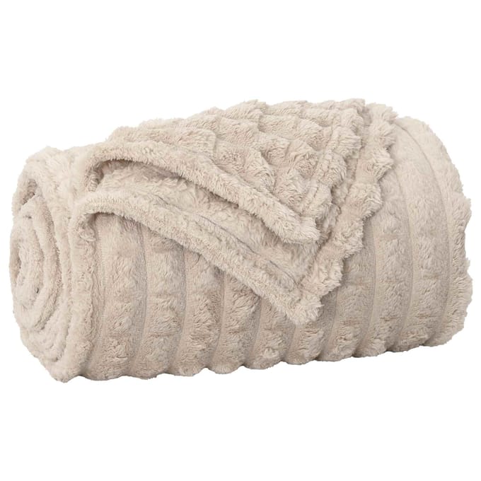 vidaXL - plaid - Beige - 150 - x - 130 - cm - 0,45 - kg - Fleece