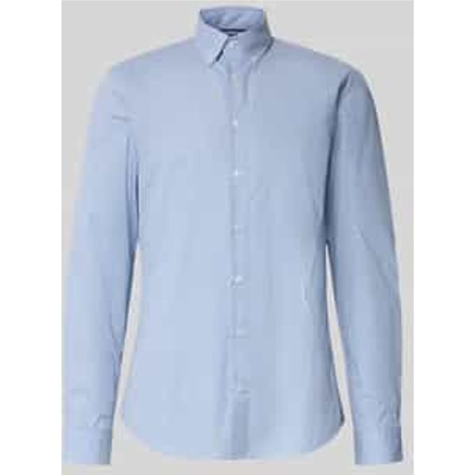 slim fit zakelijk hemd met button-downkraag