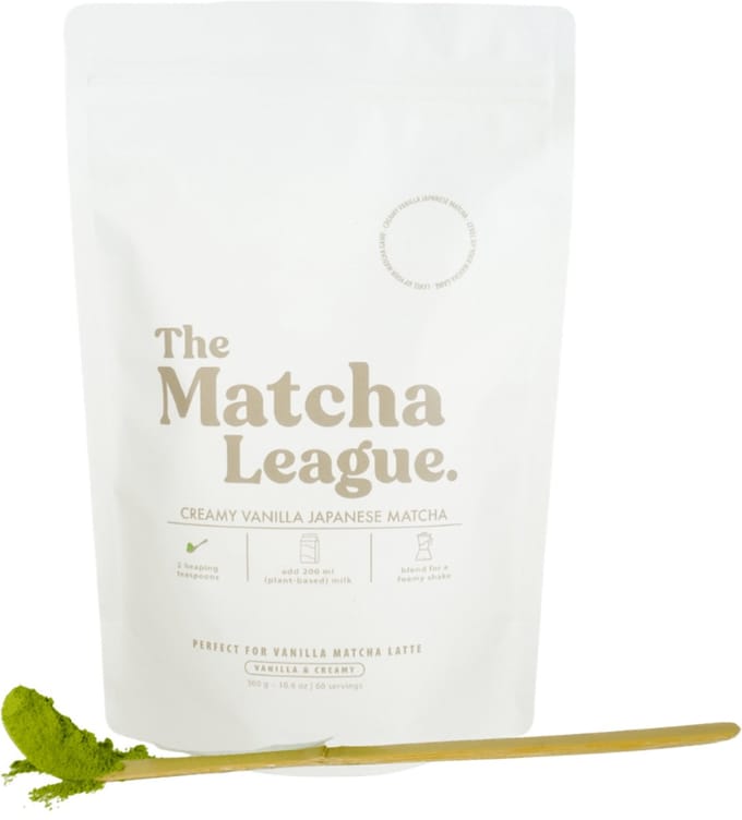 Tea Bar - THE MATCHA LEAGUE. CREAMY VANILLA MATCHA 300 GRAM