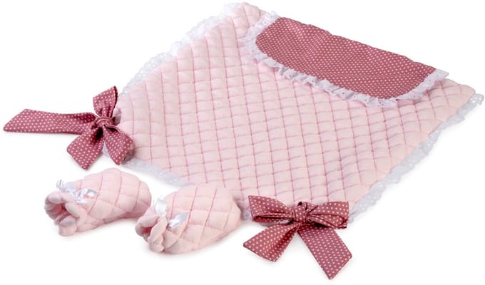 ASI DREAMS Poppen Accessoires - Buggy Accessoires Set - Roze