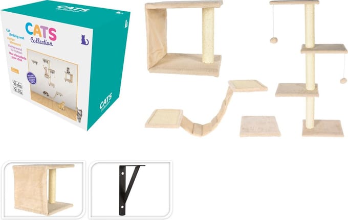 Cats Collection - Katten Klimset - Beige - 4 delig