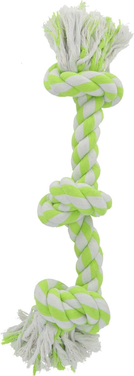 Adori Flostouw Xl Wit&Lime - Hondenspeelgoed - 60 cm