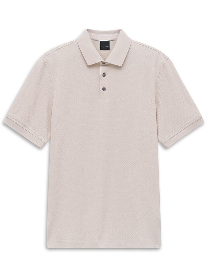 Bugatti Herren Poloshirt met katoenen structuur