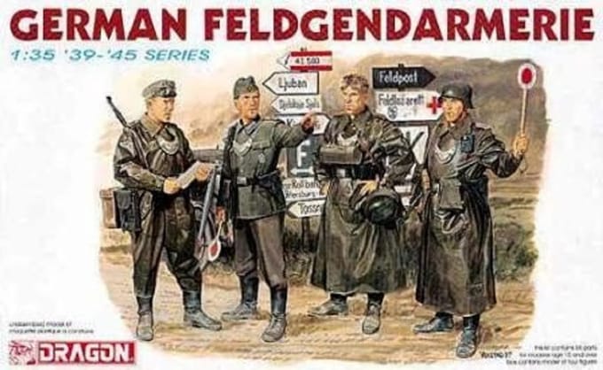 Dragon Modelbouwpakket Militaire voertuigen - 6061 German Feldgendarmerie - Figures Plastic - 1:35 - Modelbouw
