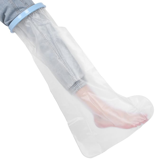65cm Volwassen Voet Been Gips Hoezen Waterdicht Elastisch Douche Gips Beschermer voor Voet Been Wonden white