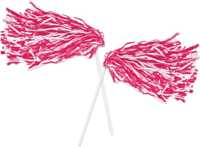 2x Rode en Witte Poly Shakers voor Feest en Support