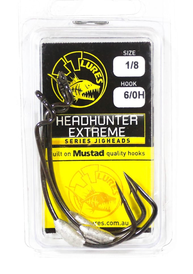 Tackle Tactics TT Head Hunter Extreme SWS Crochet 1/8 oz 6/0 XH 2/paquet (1951) black