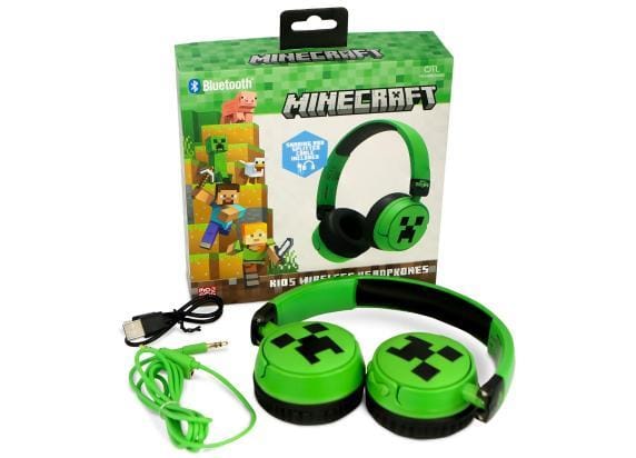 Minecraft - draadloze kinderkoptelefoon - volumebegrenzing - lange batterijduur - microfoon - opvouwbaar - bluetooth