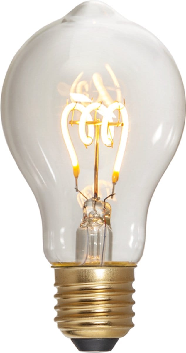 3 standen - Standaard bol - E27 - 4W - Super Warm Wit <2200K - Filament - Helder