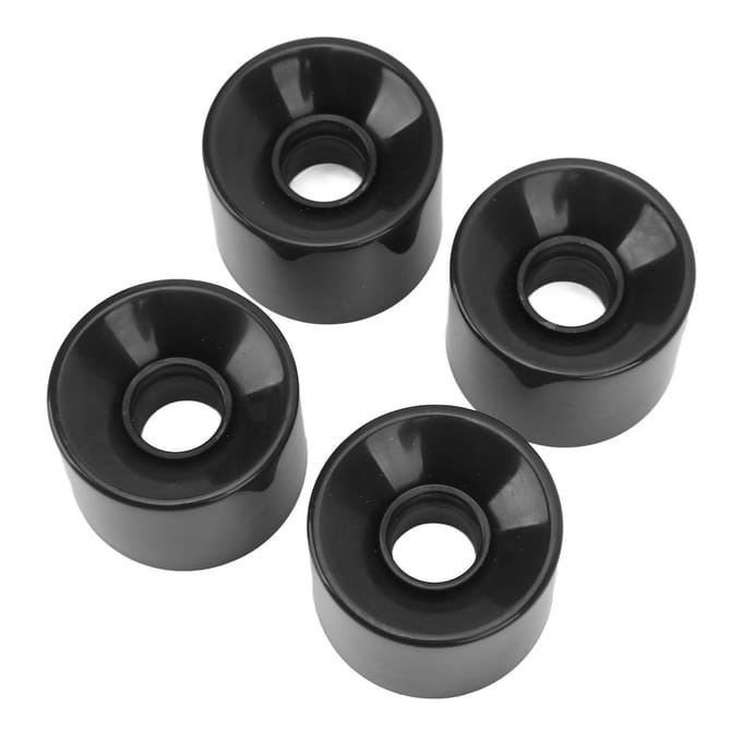 4PCS Roue de Skateboard PU de Rechange Faible Bruit Multifonctionnel Roulettes pour Planche de Surf Terrestre Jaune