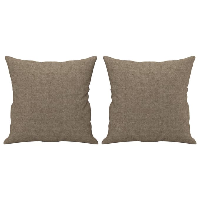 vidaXL - Sierkussens - 2 - st - 40x40 - cm - stof - taupe
