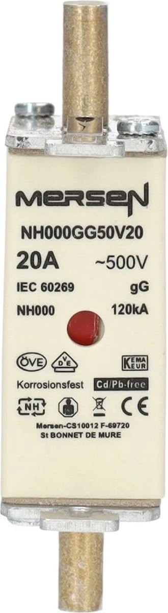 Mespatroon 20A NH00 NH00 per 3 stuks (51173)
