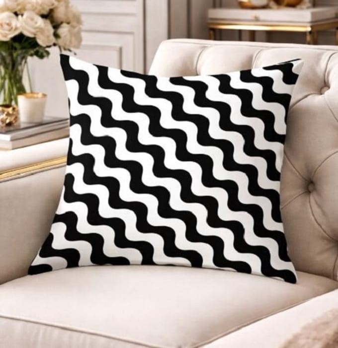 Black & White Living Collection Kussenhoes - 45 x 45 cm