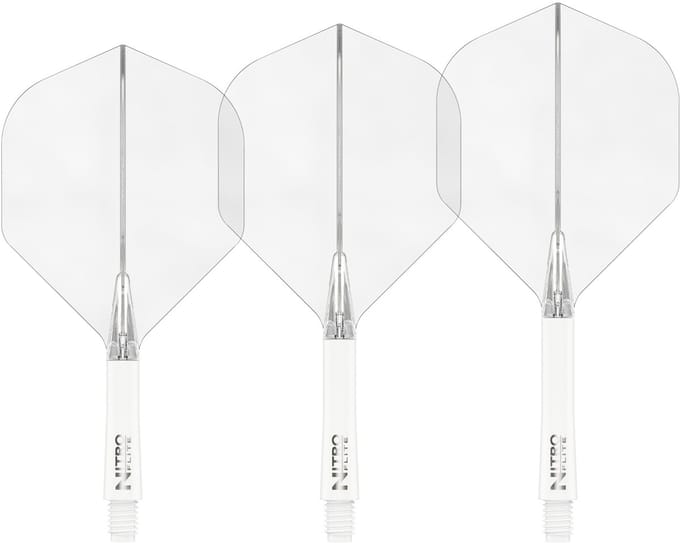 Red Dragon Nitro Flite System White Clear NO2 - Dart Flights