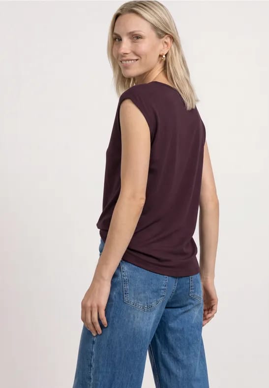 Basic shirt met boothals