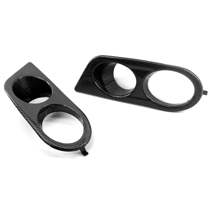 Ham Stijl Luchtkanaal Mistlamp Covers Koolstofvezel Front Lower Bumper Mistlamp Frames Vervanging voor BMW E46 M3 2001-2006 zwart