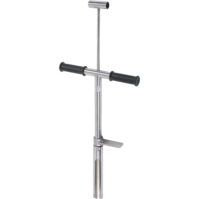 Outil Sonde d'Échantillonneur de Sol Acier Inoxydable Précis avec Pédale d'Éjection pour Pelouse Jardin gray