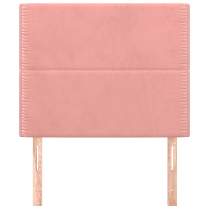 vidaXL Hoofdbord roze 80x5x118/128 cm fluweel